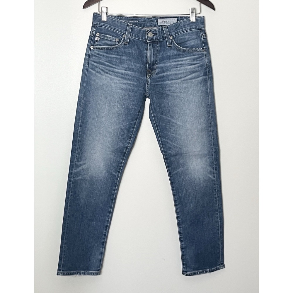 AG Adriano Goldschmied Jeans Women's 25 Blue The Ex Boyfriend Slim Fit Cropped - Picture 2 of 9